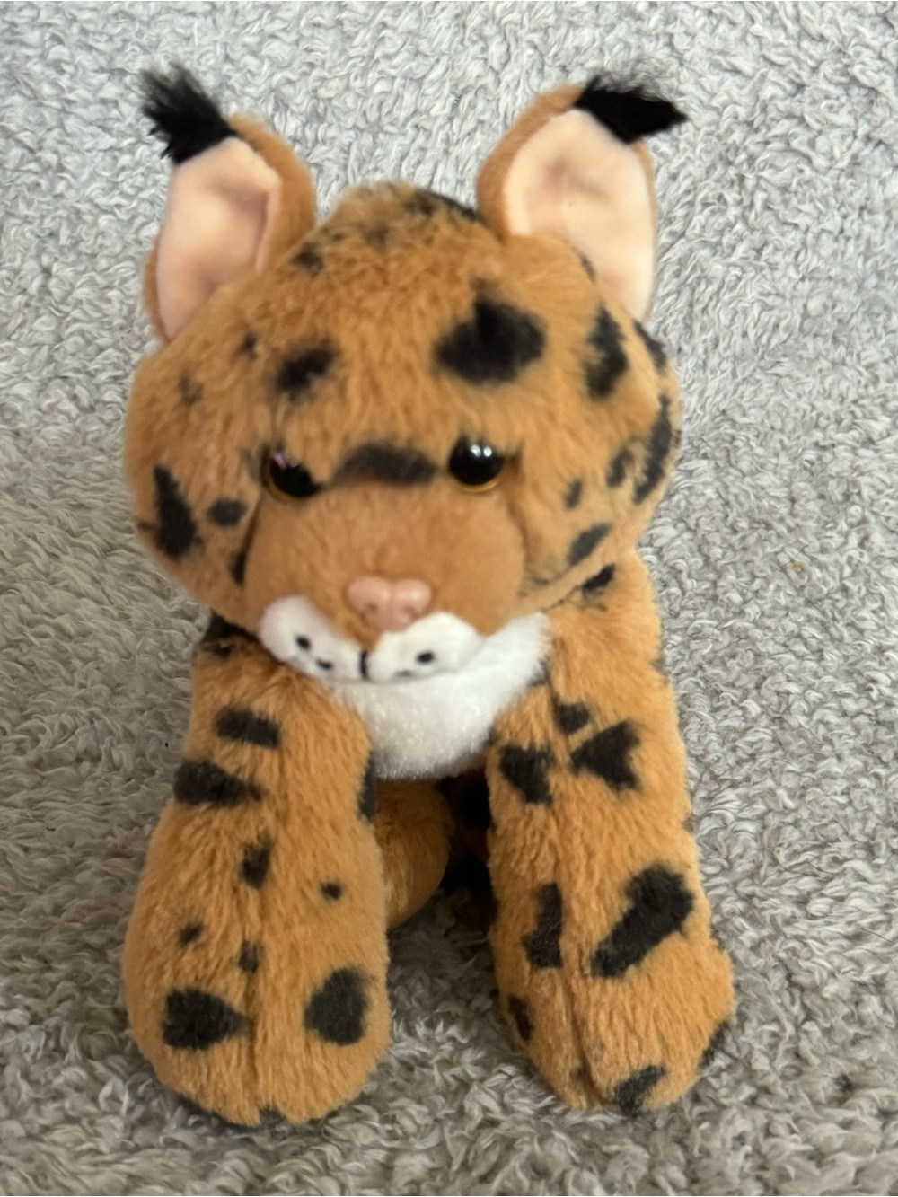 The Petting Zoo Bobcat Plush Stuffed Animal Toy Brown Spotted